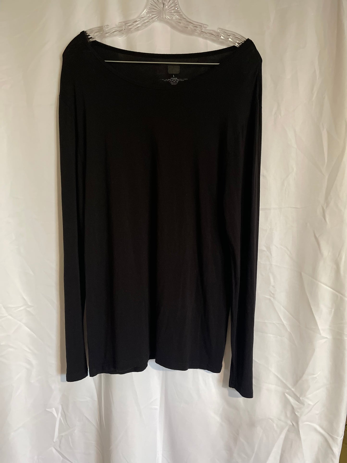 Plus 1 X long sleeve Black Tee