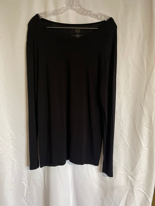 Plus 1 X long sleeve Black Tee