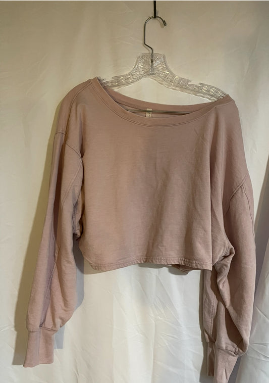 Large Free People Movement cropped crewneck