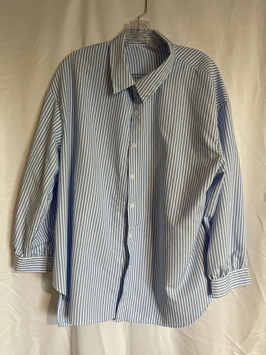 Plus 1X Shein striped Blouse